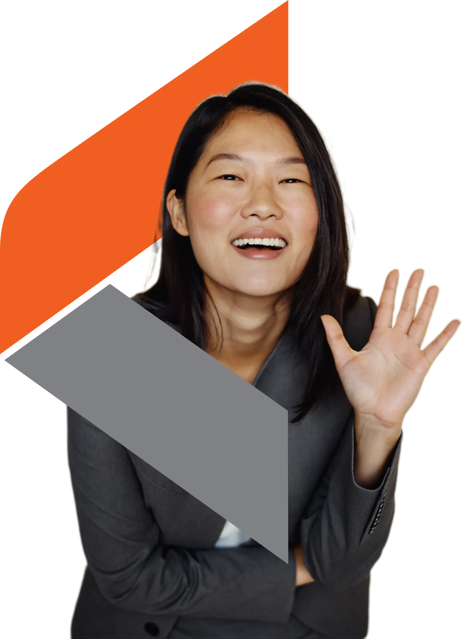 A client celebrating the results InnerActivate delivers, wrapped in the InnerActivate chevron